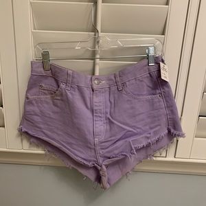 Topshop purple shorts
